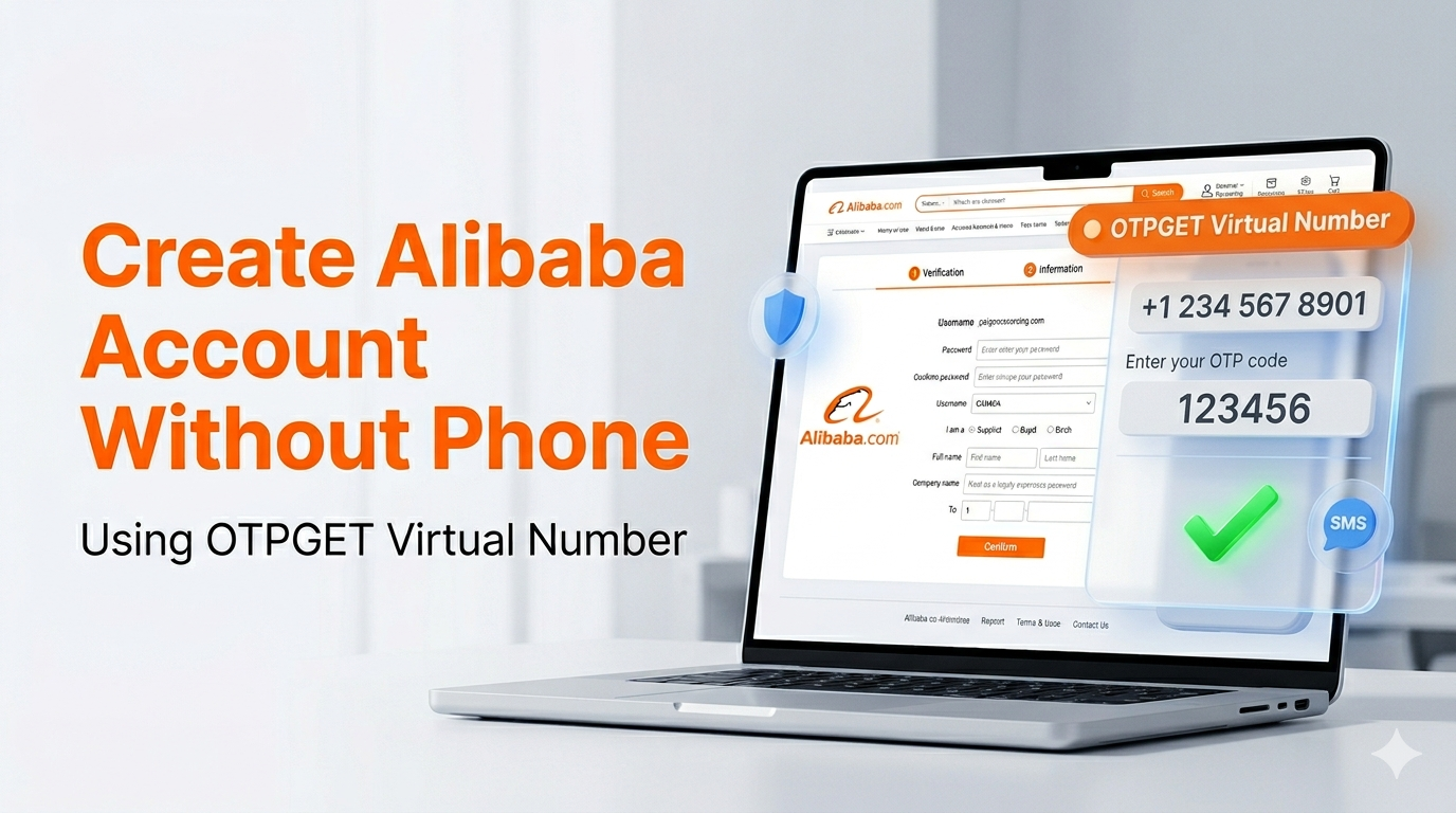 Create Alibaba Account Without Phone | OTPGET Virtual Number